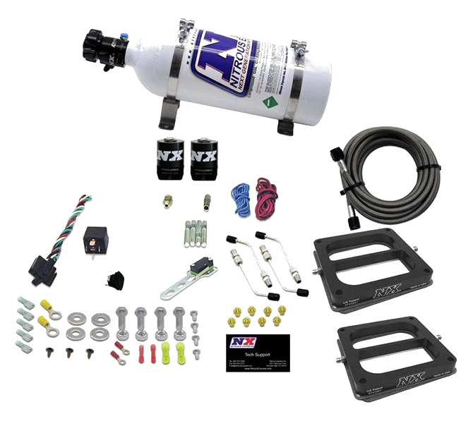 Dual 4500 Conventional Plate System Gasoline Pro-Power 100-500Hp with 5Lb Bottle Nitrous Express NX 50270-05