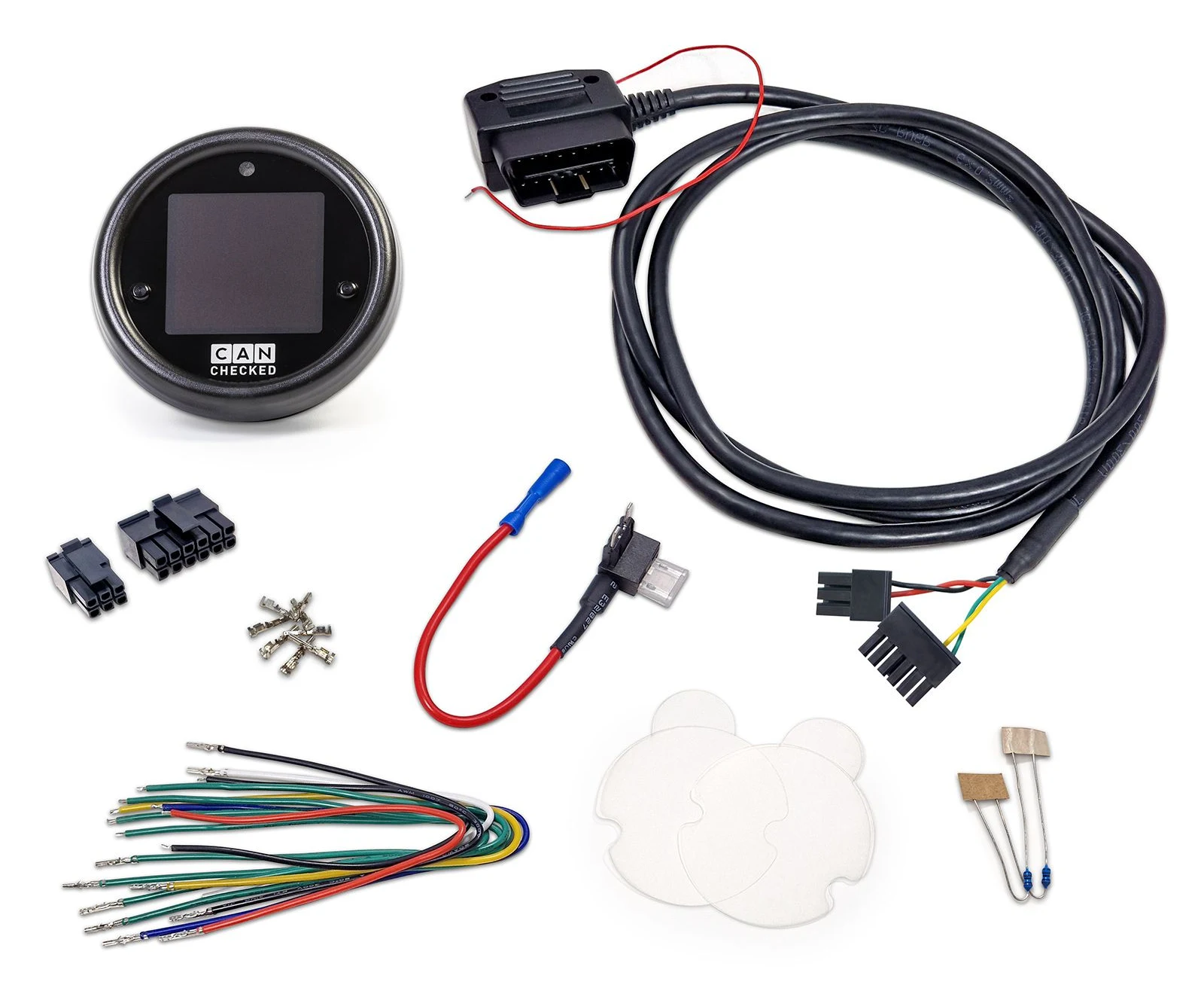 CANchecked MFD15 Gen2 Wyświetlacz parametrów uniwersalny w zestawie Przewód OBD2