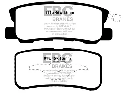 DP61407 Klocki hamulcowe GREENSTUFF EBC Brakes Jeep Compass MK Patriot Mitsubishi Grandis Outlander Pajero Shogun Peugeot 4007 Jeep Compass Patriot Mitsubishi Endeavor Montero Outlander Outl