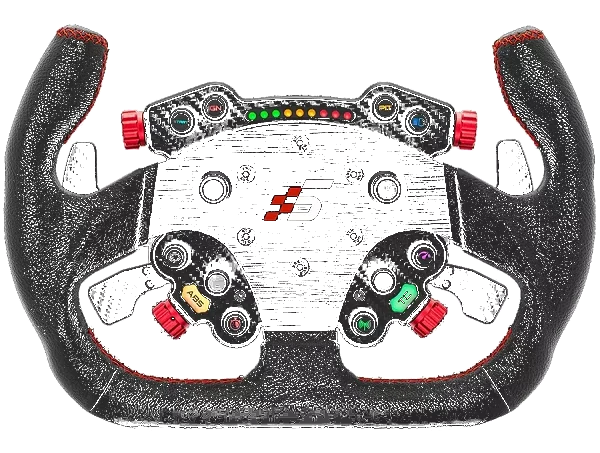Skórzana Kierownica GT 325mm Typ C SIMAGIC Łopatki Zmiany Biegów Symulator Simracing
