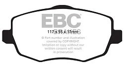 DPX2043 Klocki hamulcowe ULTIMAX2 EBC Brakes Lancia Ypsilon