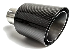 Uniwersalna końcówka tłumika okrągła 90mm długość 105mm średnica montażowa 50mm - N1-90CF/50
