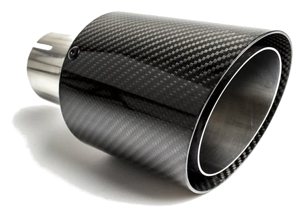 Uniwersalna końcówka tłumika okrągła 90mm długość 105mm średnica montażowa 50mm - N1-90CF/50