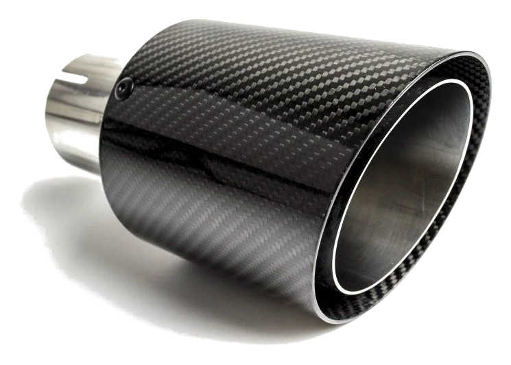 Uniwersalna końcówka tłumika okrągła 90mm długość 105mm średnica montażowa 50mm - N1-90CF/50