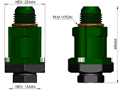Zawór zwrotny adaptera wylotu pompy paliwa AN6 Radium Engineering