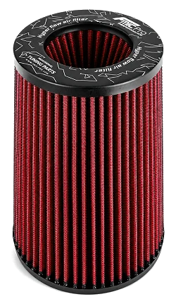 Stożkowy filtr powietrza FMIC.Pro dł. 225mm średnica montażowa 102mm czerwony