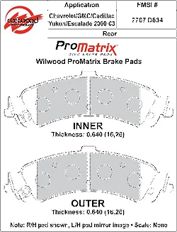 Klocki hamulcowe Wilwood 150-D0834K PM ProMatrix D834 Street Performance Racing Pads .66