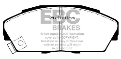 DP719/2 Klocki hamulcowe ULTIMAX2 EBC Brakes Honda Civic 4th Gen EE Civic CRX EE8 Integra Not UK DA6 Integra Not UK DA8 Integra Not UK DB1 Legend KA3 Legend KA4 Accord CA5 Accord Aerodeck CA