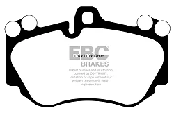 DP41905R Klocki hamulcowe YELLOWSTUFF EBC Brakes Audi A8 quattro D3/4E R8 LAMBORGHINI Gallardo Murcielago Porsche Cayenne 9PA LAMBORGHINI Murcielago Porsche Cayenne 9PA S Cayenne S Cayenne