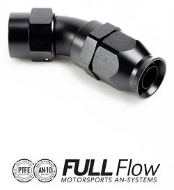 Nuke Performance Full Flow PTFE Hose End Fitting 45 Degree AN6