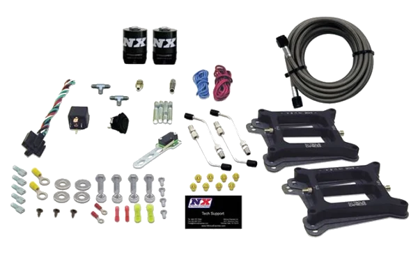 Dual 4150 Conventional Plate System Gasoline Pro-Power 100-500Hp without Bottle Nitrous Express NX 50240-00