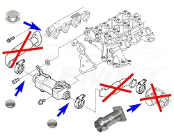 Zamiennik zaworu EGR BMW E90 E92 E60 z silnikami 2.0 2.5 3.0 D - F_EGR_08/KZU
