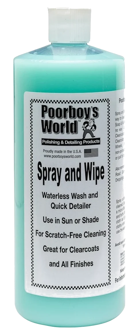 POORBOY'S WORLD Spray & Wipe Waterless Wash bezwodne mycie lubrykant do glinki 946ml