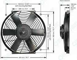 Davies Craig DC0172 Thermatic wentylator elektryczny 16" 24V