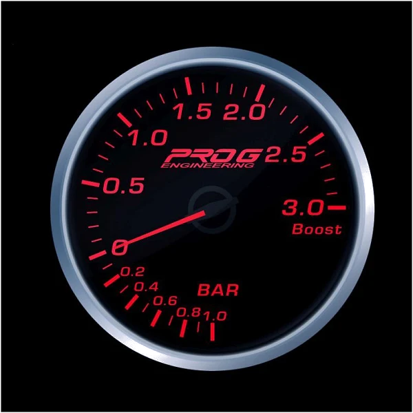 Wskaźnik Pro G Race Series RS, doładowania Boost 3 Bar RED 60mm