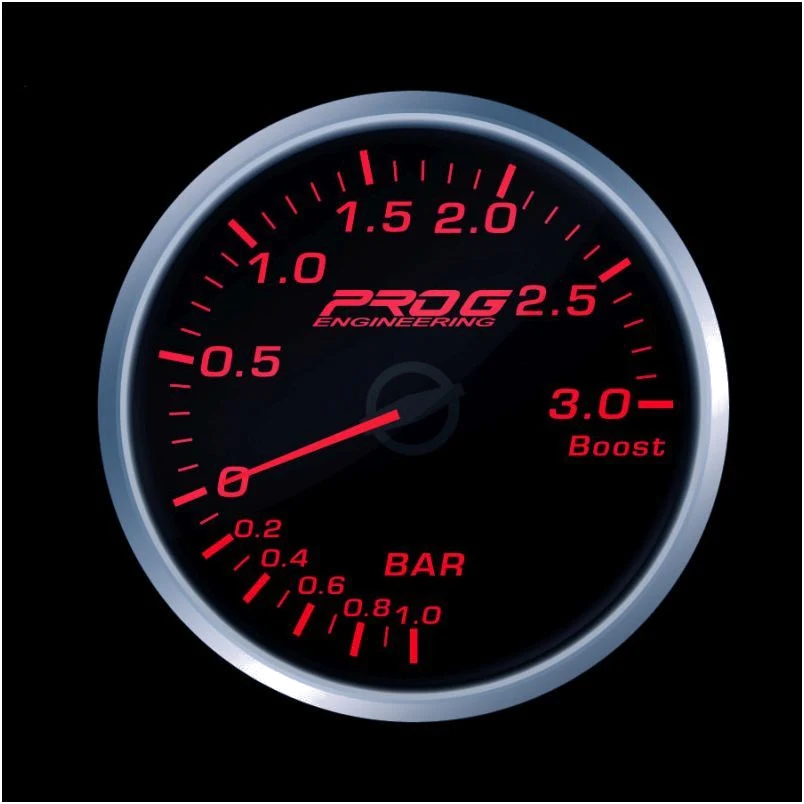 Wskaźnik Pro G Race Series RS, doładowania Boost 3 Bar RED 60mm