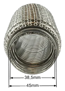Wzmocniony łącznik elastyczny wydechu 38mm długość 150mm