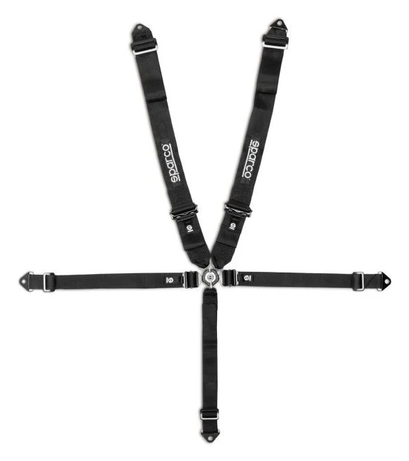 Sparco Club H-4R 5-point Harness without FIA Black - BPN0004B0.N