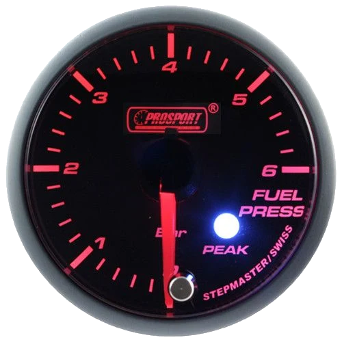 Wskaźnik Prosport ciśnienie paliwa seria Stepper Motor Peak 52mm