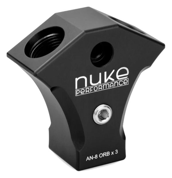 Nuke Performance Y-Block Adapter Fitting AN-8 ORB 3x
