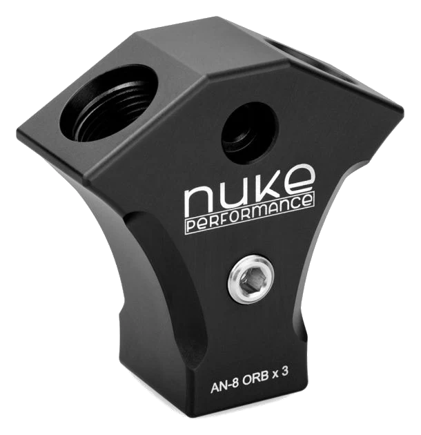 Nuke Performance Y-Block Adapter Fitting AN-8 ORB 3x