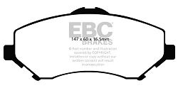 DP1798 Klocki hamulcowe ULTIMAX2 EBC Brakes Chrysler UK Grand Voyager Chrysler USA Grand Voyager Dodge USA Journey Nitro Fiat Freemont Jeep Cherokee Wrangler JK Lancia Voyager