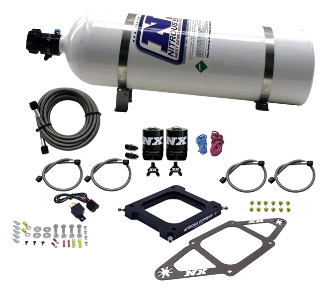4500 Assassin Plate Gasoline Stage 6 50-300Hp with 15Lb Bottle Nitrous Express NX 67070-15