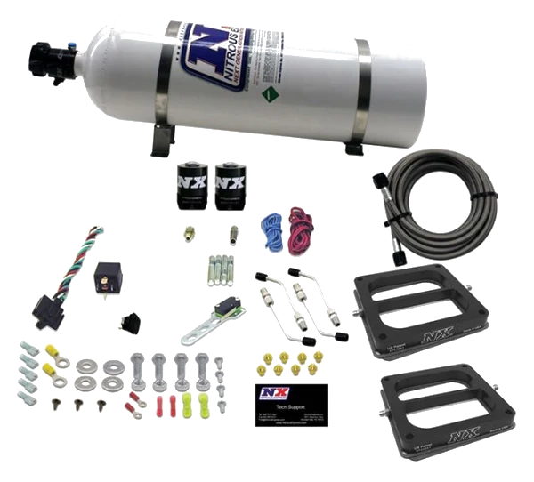 Dual 4500 Conventional Plate System Gasoline Stage 6 50-300Hp with 15Lb Bottle Nitrous Express NX 30270-15