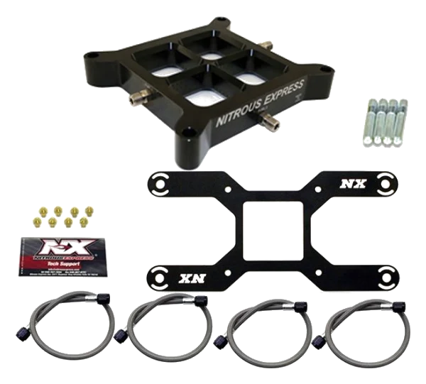 Dual Stage Billet Crossbar Plate Convesion 4150 Flange 100-1000Hp Nitrous Express NX NX642