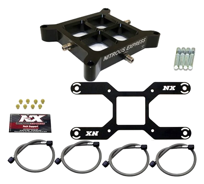 Dual Stage Billet Crossbar Plate Convesion 4150 Flange 100-1000Hp Nitrous Express NX NX642