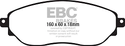 DPX2226 Klocki hamulcowe ULTIMAX2 EBC Brakes Fiat COMMERCIAL Talento Nissan COMMERCIAL NV300 Opel Vivaro Vivaro Combi Renault Trafic Passenger Trafic SpaceClass Renault COMMERCIAL Trafic VAU