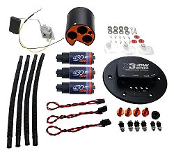 Moduł paliwowy X3 z pompami DW430c i zestawem montażowym DeatschWerks Ford Mustang 1998-2004
