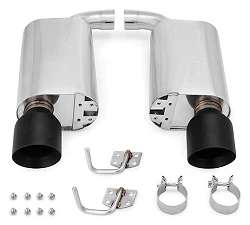 Układ wydechowy Street Axle-back Mishimoto Ford Mustang GT 2015-2017 Czarne końcówki