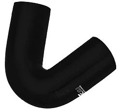 Kolanko silikonowe 135' 41mm Czarny
