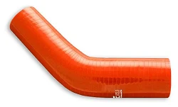 Silikonowe kolanko redukcyjne 45' 76/89mm Pomarańczowy - 004576/89-P