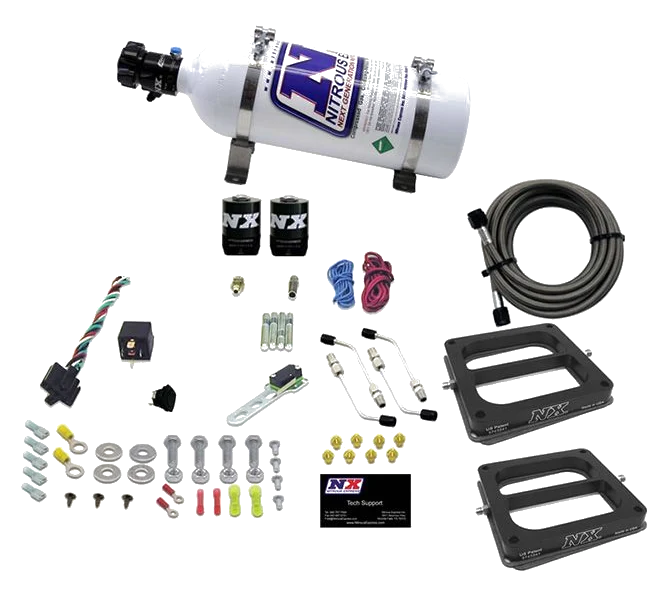 Dual 4500 Conventional Plate System Gasoline Stage 6 50-300Hp with 5Lb Bottle Nitrous Express NX 30270-05