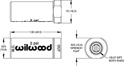 Wilwood 260-13783 Niebieski aluminiowy zawór ciśnieniowy hamulca resztkowego 2 PSI