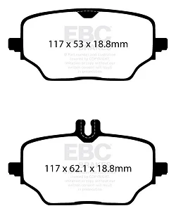 DPX2426 Klocki hamulcowe ULTIMAX2 EBC Brakes Mercedes-Benz GLEClass W167 GLE300d 4Matic GLEClass W167 GLE350d 4Matic GLEClass Coupe C167 GLE350d GLEClass Coupe C167 GLE400d