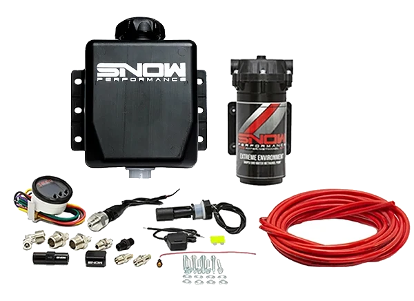 Snow Performance Boost Cooler Forced Induction Progressive Water Methanol Injection Kit Stage 2.5 Red Nylon Line with Tank
