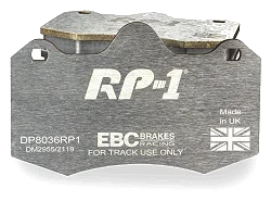 DP8036RP1 Sportowe klocki hamulcowe RP-1 Racing EBC Brakes Lotus Evora Exige Series 3 MORGAN Aero 8 NOBLE M12 Renault Clio Mk2 Seat Ibiza 6L TVR Cerbera Sagaris Tamora T350 Tuscan Typhon Lot