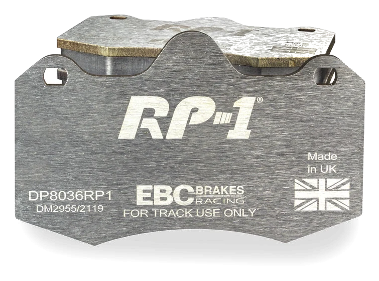DP8036RP1 Sportowe klocki hamulcowe RP-1 Racing EBC Brakes Lotus Evora Exige Series 3 MORGAN Aero 8 NOBLE M12 Renault Clio Mk2 Seat Ibiza 6L TVR Cerbera Sagaris Tamora T350 Tuscan Typhon Lot