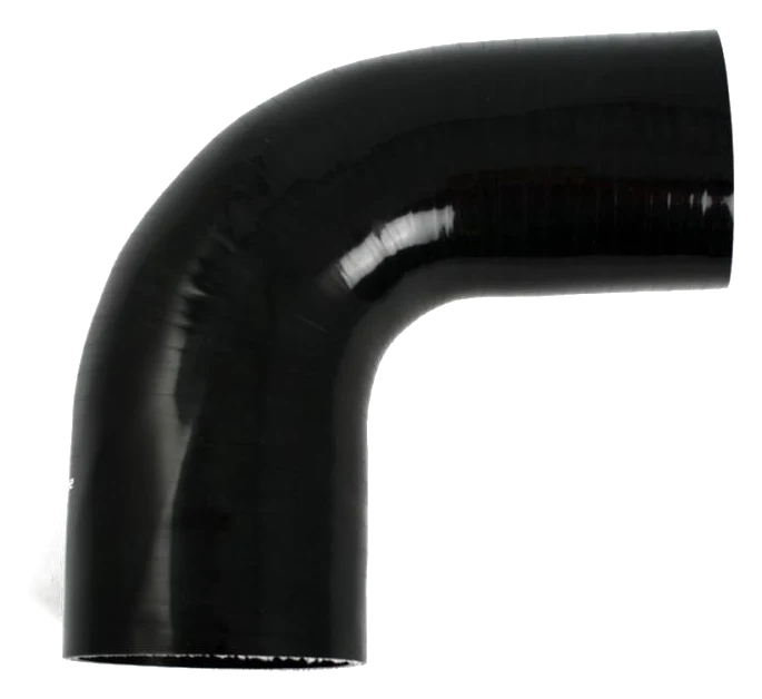 Wąż silikonowy czarny 90 stopni 2,75 - 3,125" (70 - 80mm)