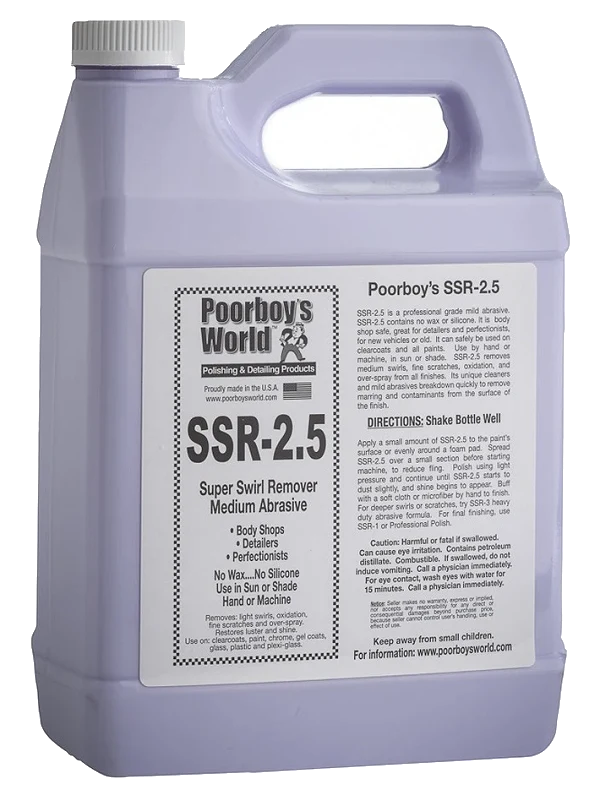 POORBOY'S WORLD SSR 2.5 Medium Super Swirl Remover średnio ścierna pasta polerska 3784ml