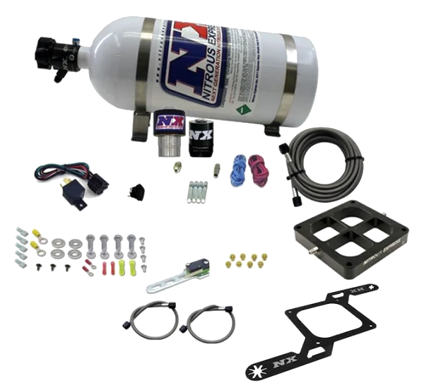 4500 Billet Crossbar Plate System Single Stage 250-650Hp with 10Lb Bottle Nitrous Express NX 63970-10