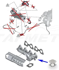 Zestaw do usunięcia układu EGR w silnikach BMW N47N N47S1 2.0 Diesel