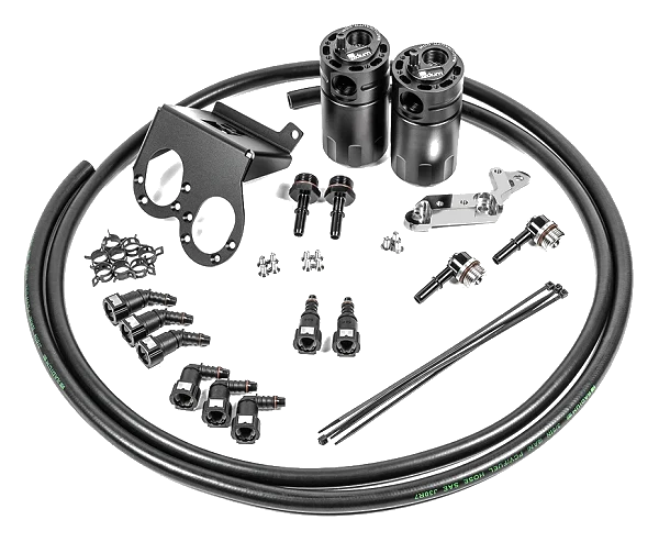 Dual Catch Can Kit Radium Engineering Chevrolet Corvette LT1 with Dry Sump 2017-2019