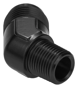 AN12 - 1/2 NPT 45' Nypel adapter męsko-męski JIC - NPT Czarny