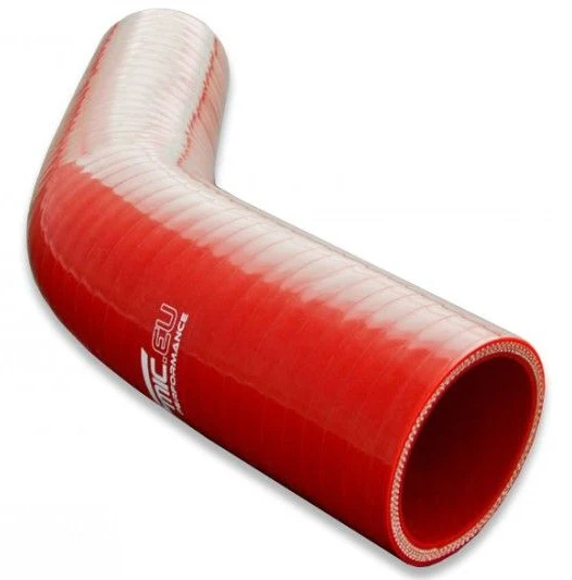 Silikonowe kolanko redukcyjne 45' 76/83mm Czerwony - 004576/83-R