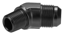 AN12 - 1/2 NPT 45' Nypel adapter męsko-męski JIC - NPT Czarny