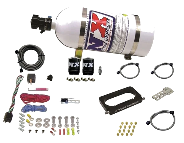 4 Valve Nitrous Plate System-Monoblade Throttle Body with 10Lb Bottle for Ford Nitrous Express NX 20950-10